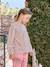 Girl's blouse with smocked sleeves ecru+ivory+pale pink+sage green+vanilla 