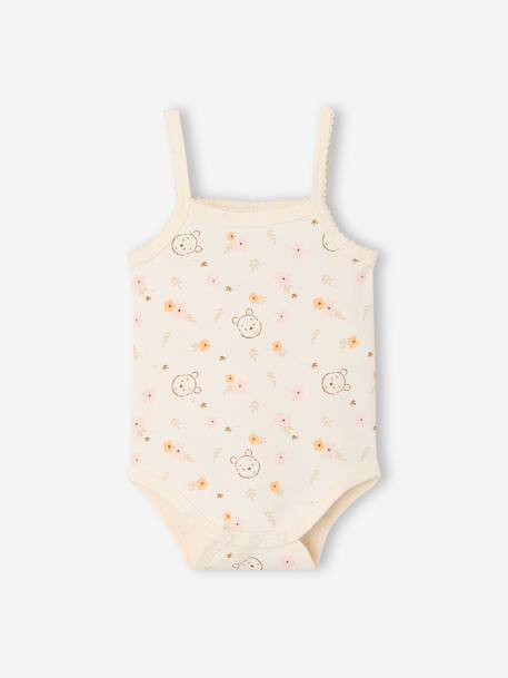 Pack of 2 WINNIE L'OURSON sleeveless bodysuits pale pink 