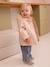 Rain coat 3-in-1 for baby girls with leopard print ecru 