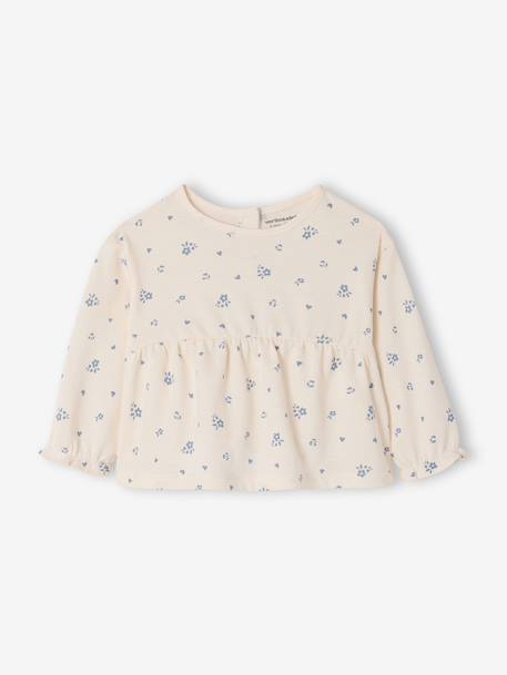 Pack of 2 long-sleeved baby t-shirts rose 