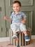 Boys' polo shirt and trouser set striped blue 