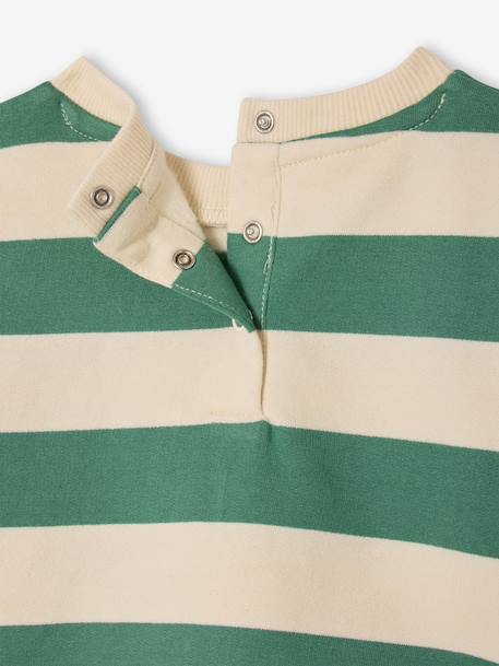 Striped long-sleeved baby sweatshirt striped green 