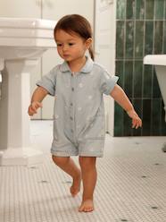 -Girl's denim playsuit 