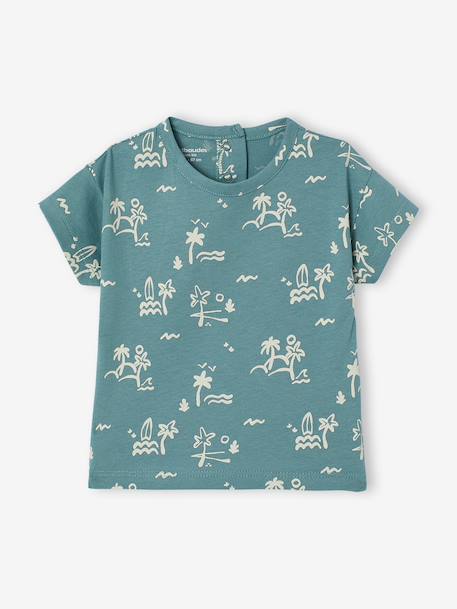 Pack of 2 short-sleeved t-shirts for babies ecru 