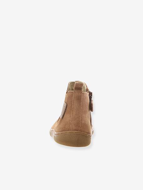 Barefoot Glitty Boots, NATURINO® brown+gold+taupe 