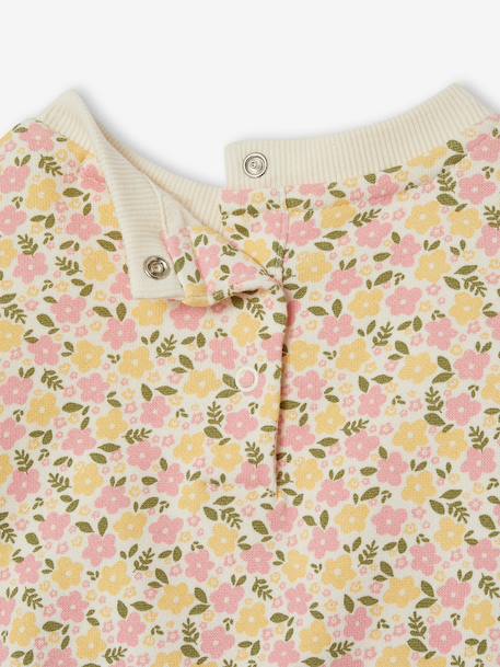 Printed Sweatshirt in Fleece, for Babies vanilla 