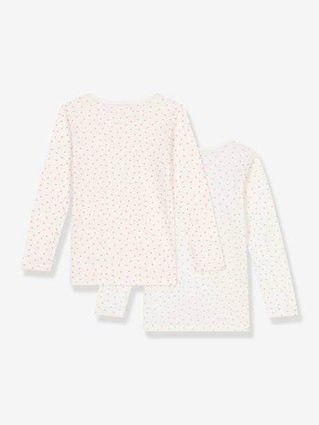 Pack of 2 long-sleeved t-shirts Petit Bateau white 