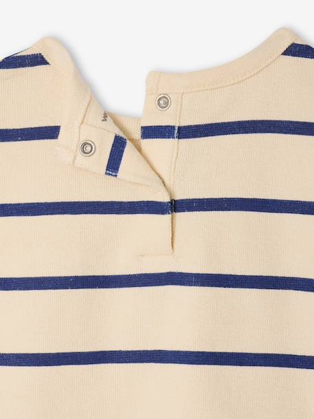 Striped cotton baby T-shirt striped blue 