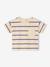 Striped cotton baby T-shirt striped blue 