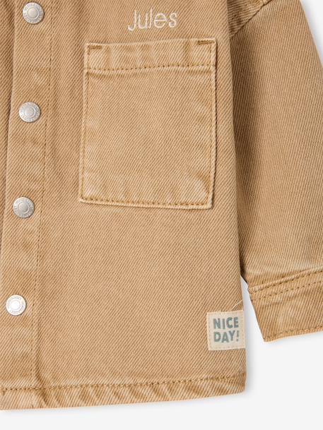Shirt with Press Studs for Babies taupe 