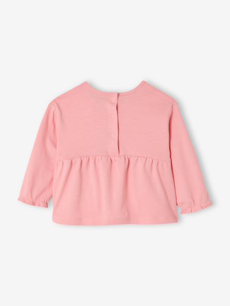 Pack of 2 long-sleeved baby t-shirts rose 