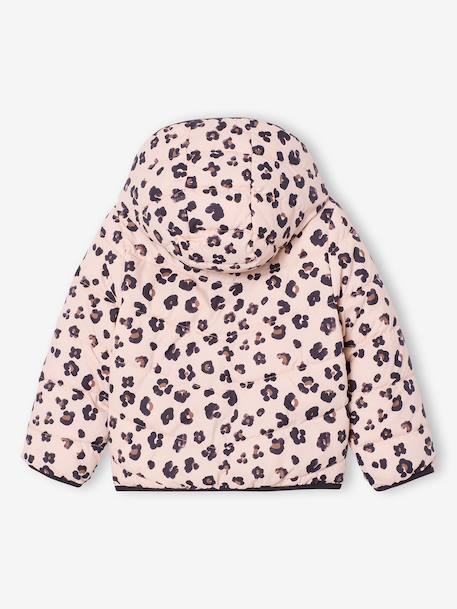 Reversible Lightweight Jacket for Girls anthracite+mauve+pale pink 