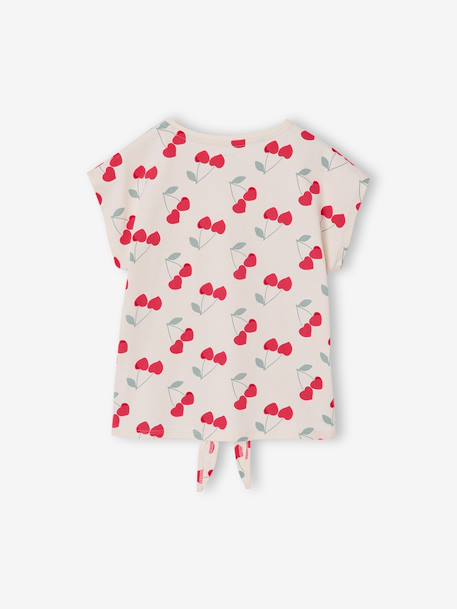 Printed T-Shirt for Girls lavender+rose+white 