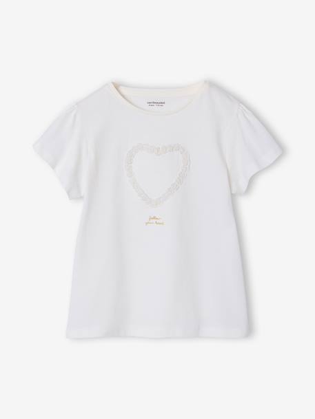 Girl's short-sleeved t-shirt white 
