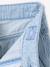 Girl's wide-leg striped trousers striped blue 