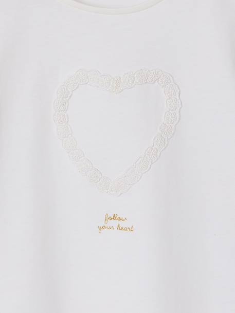 Girl's short-sleeved t-shirt white 