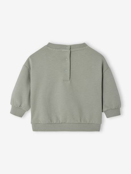 Baby round-neck sweatshirt - BASICS sage green 