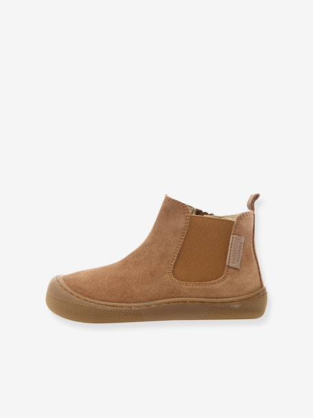 Barefoot Glitty Boots, NATURINO® brown+gold+taupe 