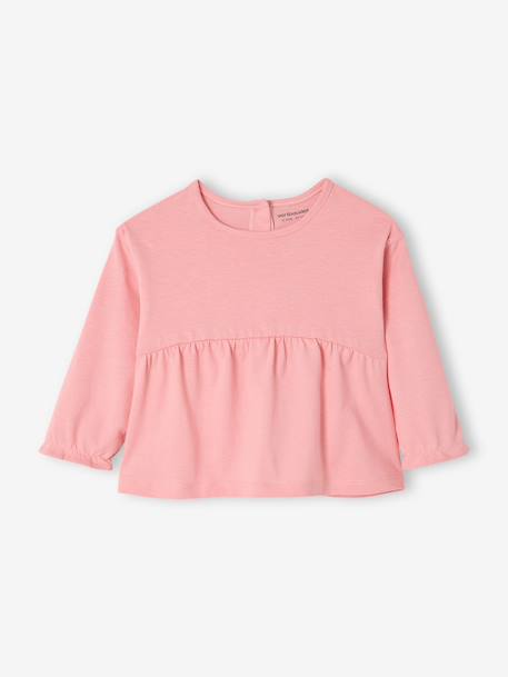 Pack of 2 long-sleeved baby t-shirts rose 
