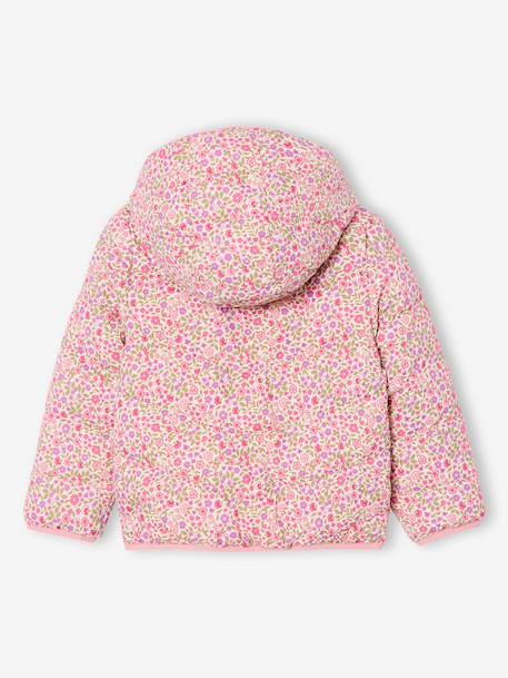 Reversible Lightweight Jacket for Girls anthracite+mauve+pale pink 