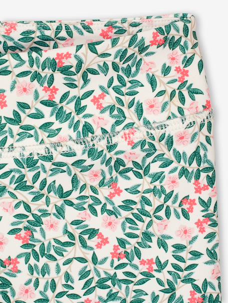 Pack of 2 Sports Cycling Shorts for Girls green+rose 