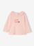 Pack of 2 long-sleeved frilled T-shirts pale pink 