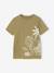 Printed boy's t-shirt aqua green+marl white+medium blue+mint green+ochre+olive+terracotta 