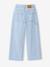 Girl's wide-leg striped trousers striped blue 