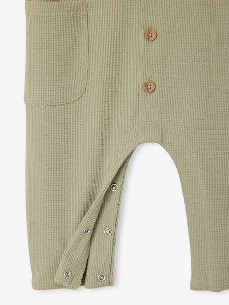Honeycomb Jumpsuit for Babies sage green 