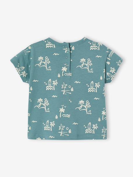 Pack of 2 short-sleeved t-shirts for babies ecru 