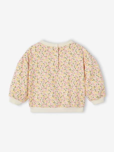 Printed Sweatshirt in Fleece, for Babies vanilla 