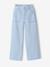 Girl's wide-leg striped trousers striped blue 