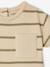 Striped cotton baby T-shirt striped green 