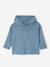 Striped Jumper with Hood, for Babies denim blue+ecru+tomato red 
