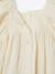 Cotton Gauze Dress for Babies ecru+red 