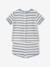 Terry Cloth Shorts + T-Shirt Ensemble for Babies striped blue+taupe 