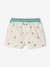 Baby swim shorts with crocodile print ecru 