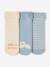 Pack of 3 cotton baby socks ecru 