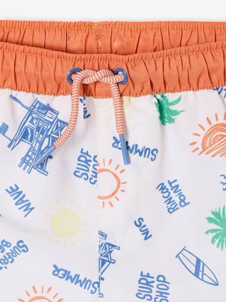 Boy's surf swim shorts marl white 
