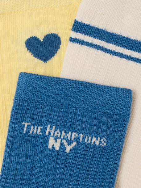 Pack of 3 assorted socks pale yellow 