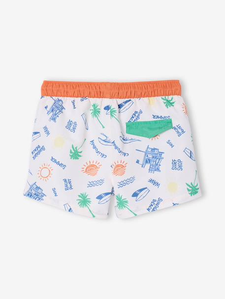 Boy's surf swim shorts marl white 