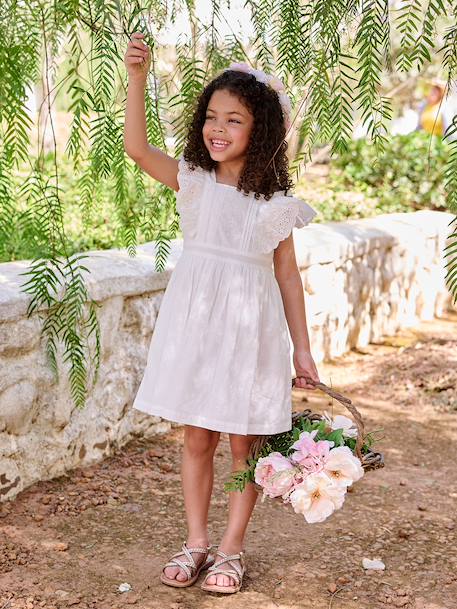 Frilly skater dress white 