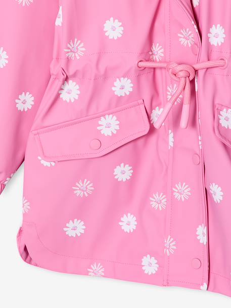 Hooded Raincoat with Magical Motifs for Girls blush+GREEN MEDIUM ALL OVER PRINTED+pale pink+rose+sky blue 