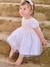 Embroidered Tulle Dress for Baby Girls white 
