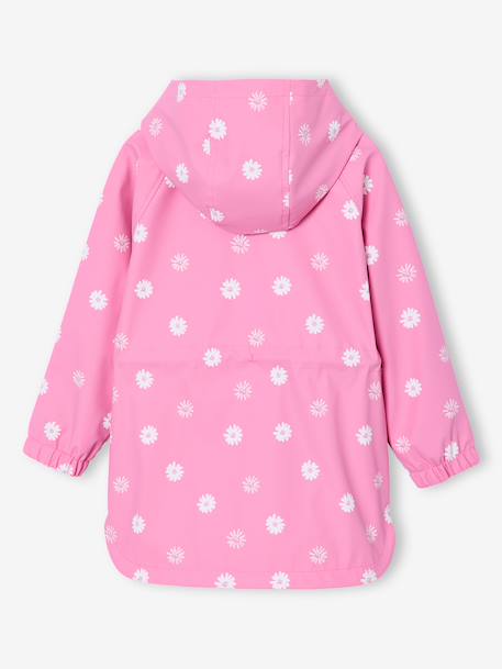 Hooded Raincoat with Magical Motifs for Girls blush+GREEN MEDIUM ALL OVER PRINTED+pale pink+rose+sky blue 