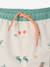 Baby swim shorts with crocodile print ecru 