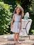 Occasion Wear Dress with Floral Print, for Girls light blue+pale pink+printed pink+printed white+white 