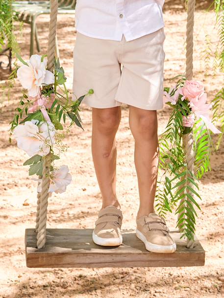 Boy's bermuda shorts beige 