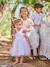 Embroidered Tulle Dress for Baby Girls white 