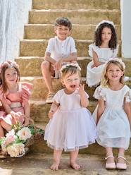 Baby-Embroidered Tulle Dress for Baby Girls